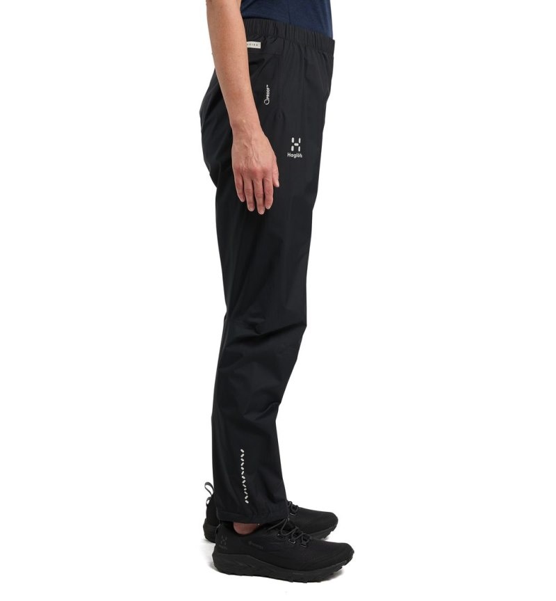 Women's Haglöfs L.I.M Proof Pant Waterproof Trousers Black Canada | VQ70-597