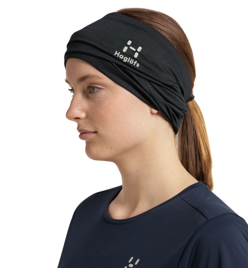 Women's Haglöfs L.I.M Smart Temp Winter Multitube Headband Black Canada | BQ17-094