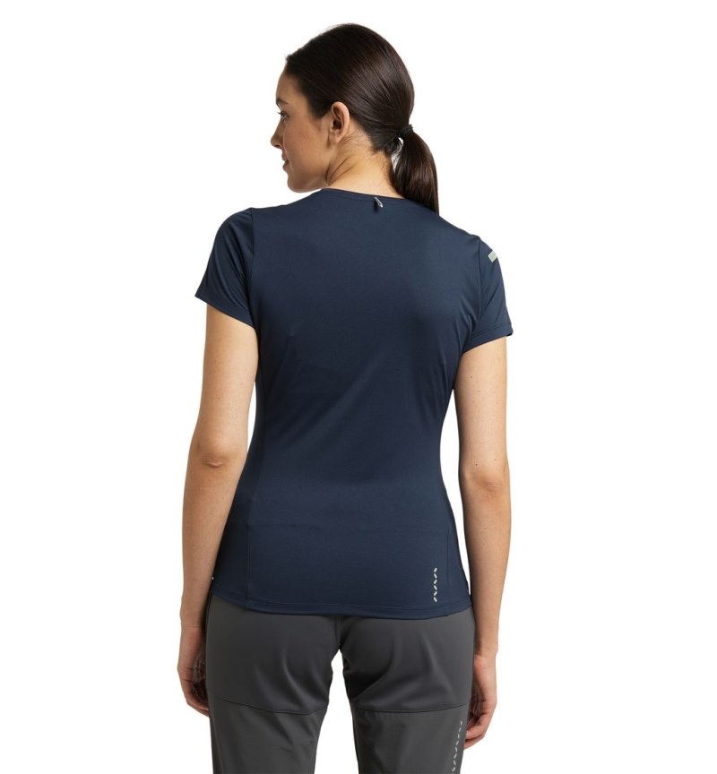 Women's Haglöfs L.I.M Tech Tee T Shirts Blue Canada | WI04-279