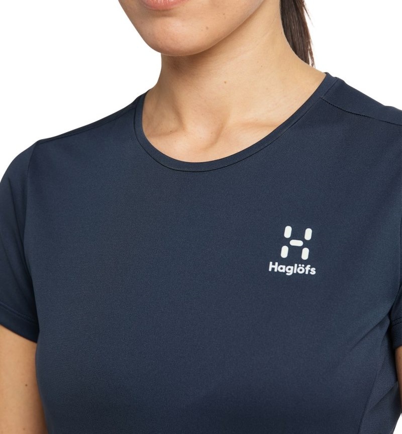 Women's Haglöfs L.I.M Tech Tee T Shirts Blue Canada | WI04-279