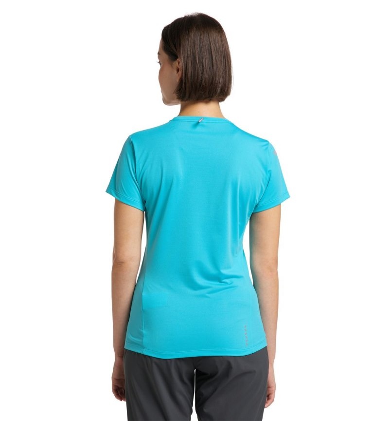 Women's Haglöfs L.I.M Tech Tee T Shirts Blue Canada | VC47-832