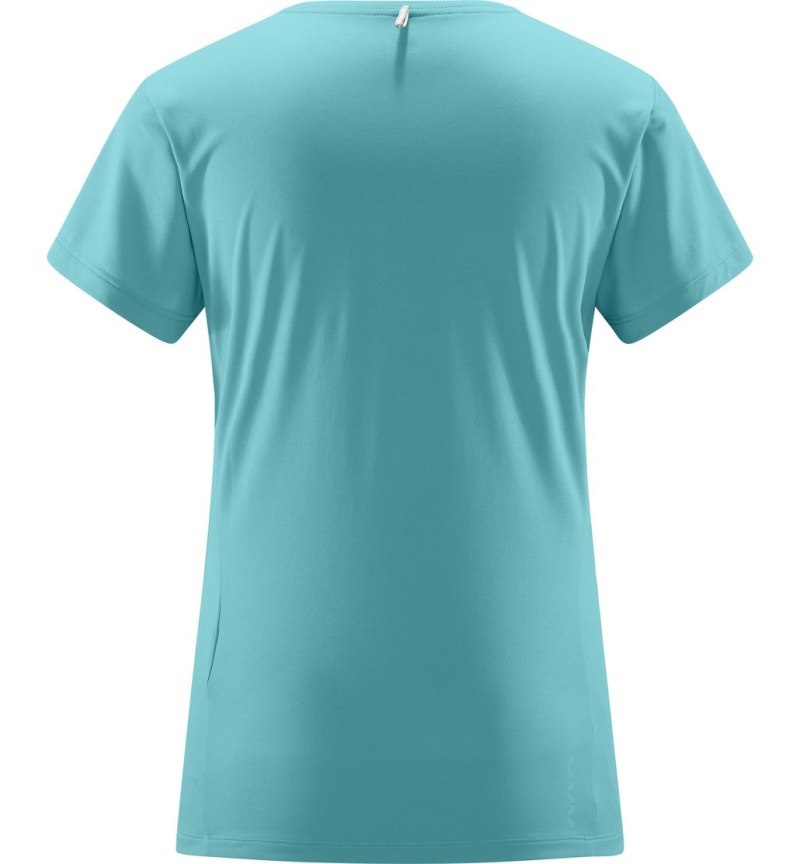 Women's Haglöfs L.I.M Tech Tee T Shirts Green Blue Canada | FB16-275