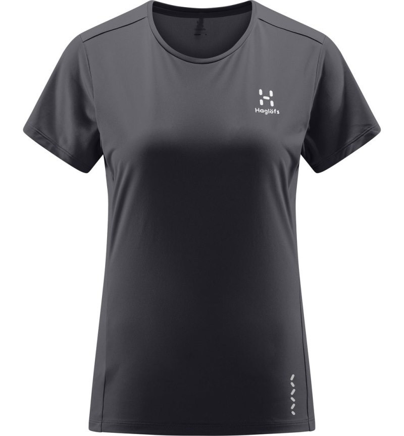 Women's Haglöfs L.I.M Tech Tee T Shirts Magnetite Canada | AR63-088