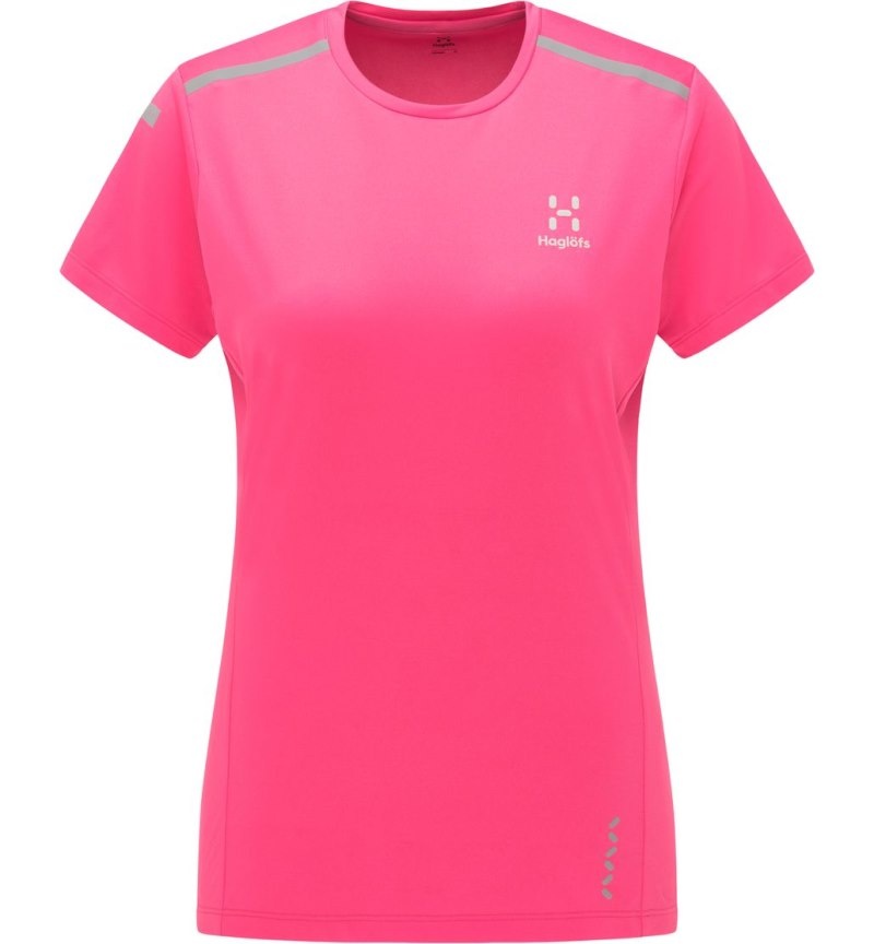 Women's Haglöfs L.I.M Tech Tee T Shirts Pink Canada | YG60-367