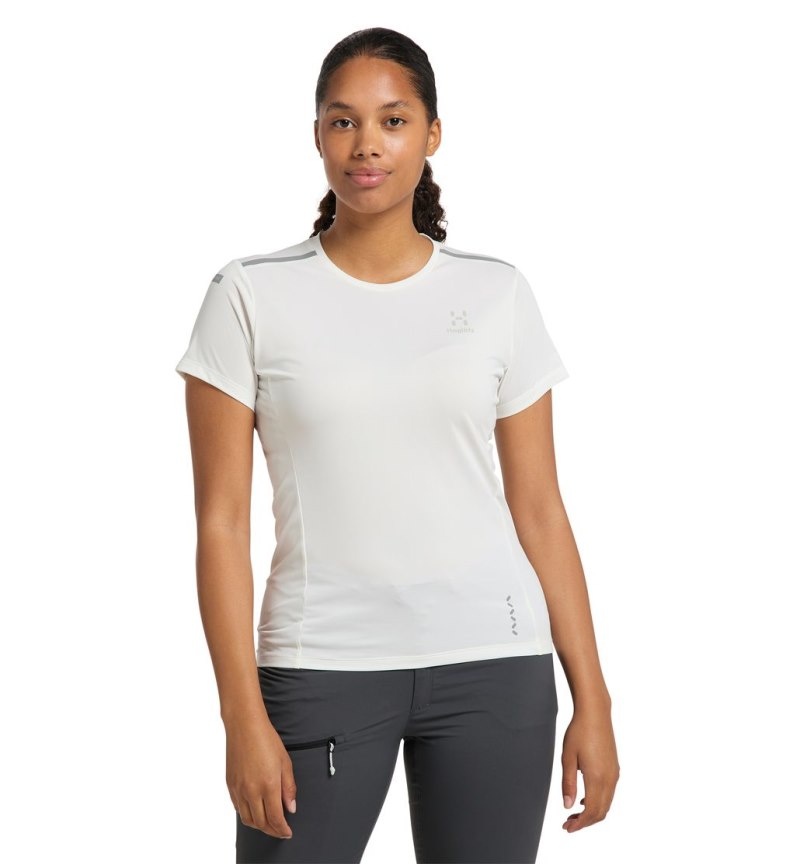 Women's Haglöfs L.I.M Tech Tee T Shirts White Canada | BN11-201