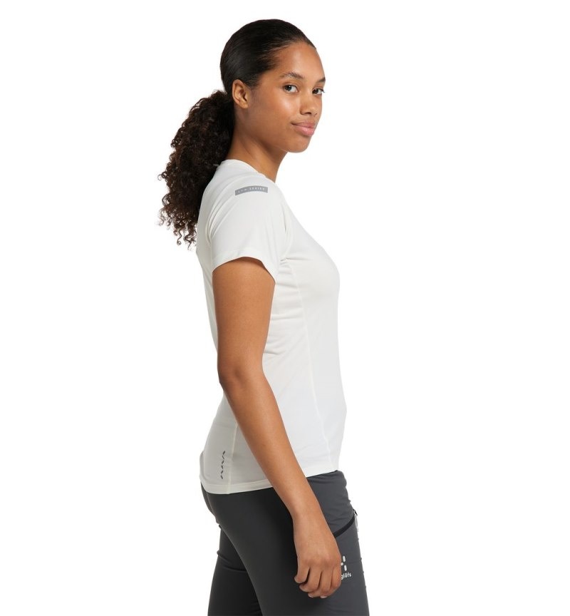 Women's Haglöfs L.I.M Tech Tee T Shirts White Canada | BN11-201