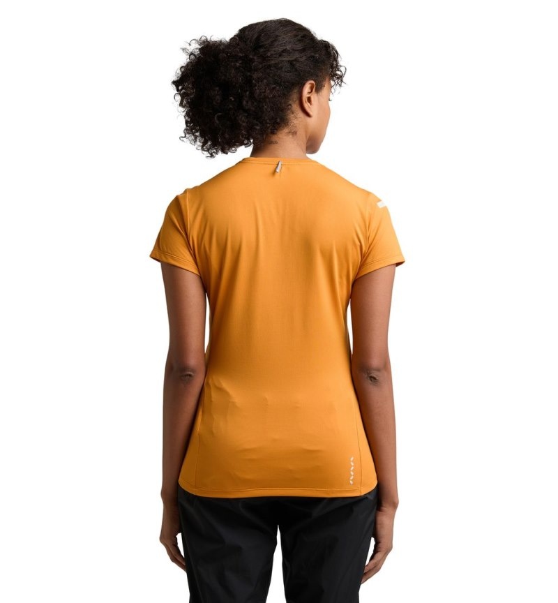 Women's Haglöfs L.I.M Tech Tee T Shirts Yellow Canada | TX28-986