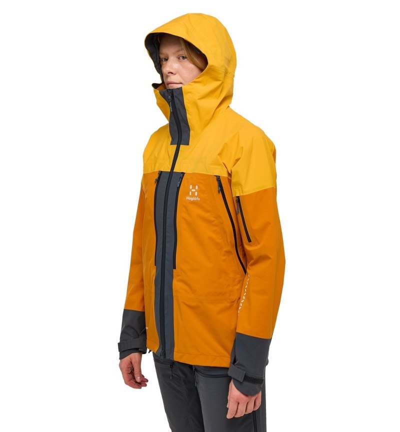 Women's Haglöfs L.I.M Touring Proof Jacket Windbreaker Yellow / Yellow Canada | HN55-221