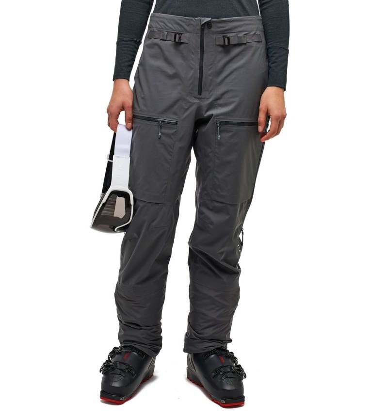 Women's Haglöfs L.I.M Touring Proof Pant Waterproof Trousers Magnetite Canada | KK63-745