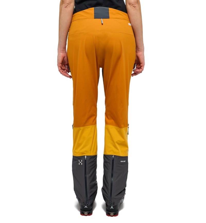 Women's Haglöfs L.I.M Touring Proof Pant Waterproof Trousers Yellow / Yellow Canada | FJ11-008