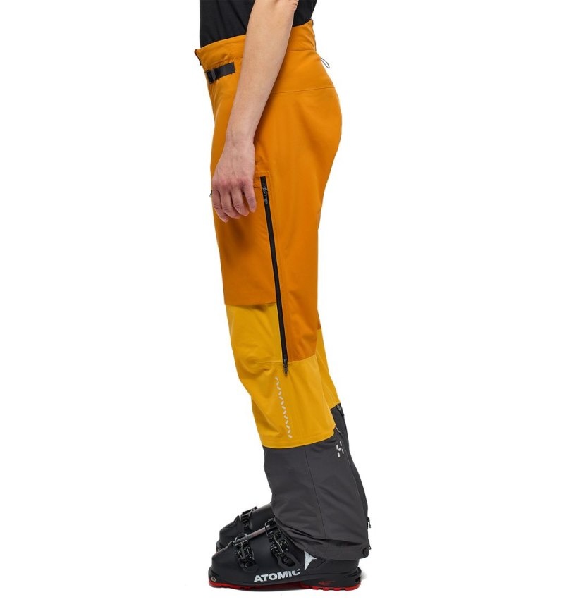 Women's Haglöfs L.I.M Touring Proof Pant Waterproof Trousers Yellow / Yellow Canada | FJ11-008