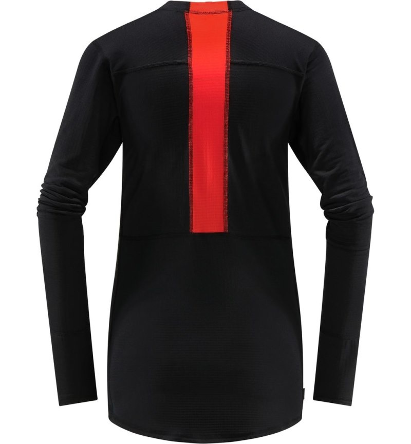 Women's Haglöfs L.I.M ZT Base Baselayers Black / Red Canada | BK96-533