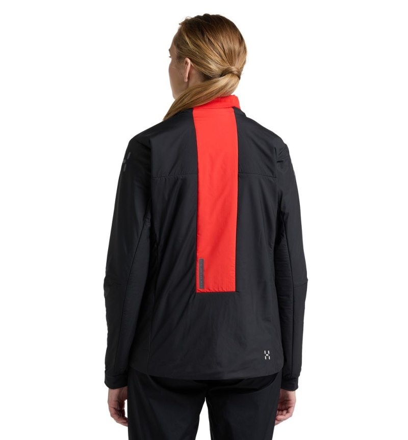 Women's Haglöfs L.I.M ZT Breathe Insulated Jacket Winter Jackets Black / Red Canada | YP59-124