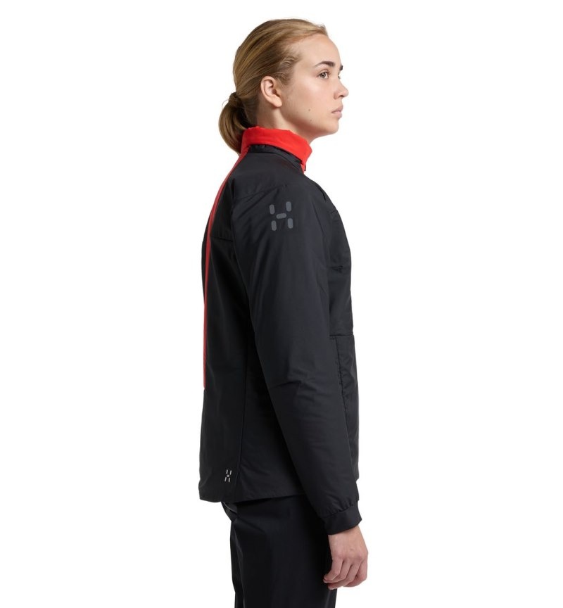 Women's Haglöfs L.I.M ZT Breathe Insulated Jacket Winter Jackets Black / Red Canada | YP59-124