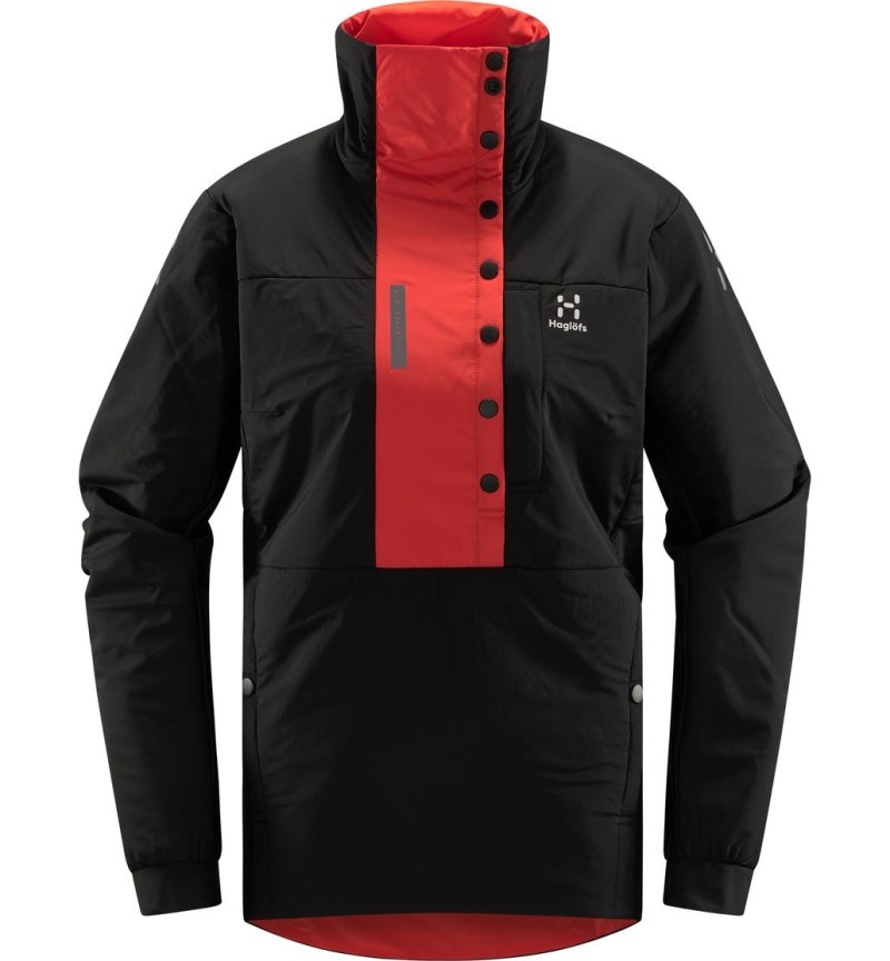 Women's Haglöfs L.I.M ZT Breathe Insulated Jacket Winter Jackets Black / Red Canada | YP59-124