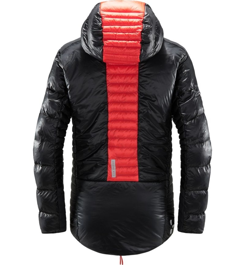 Women's Haglöfs L.I.M ZT Down Jacket Insulated Jackets Black / Red Canada | VN69-572