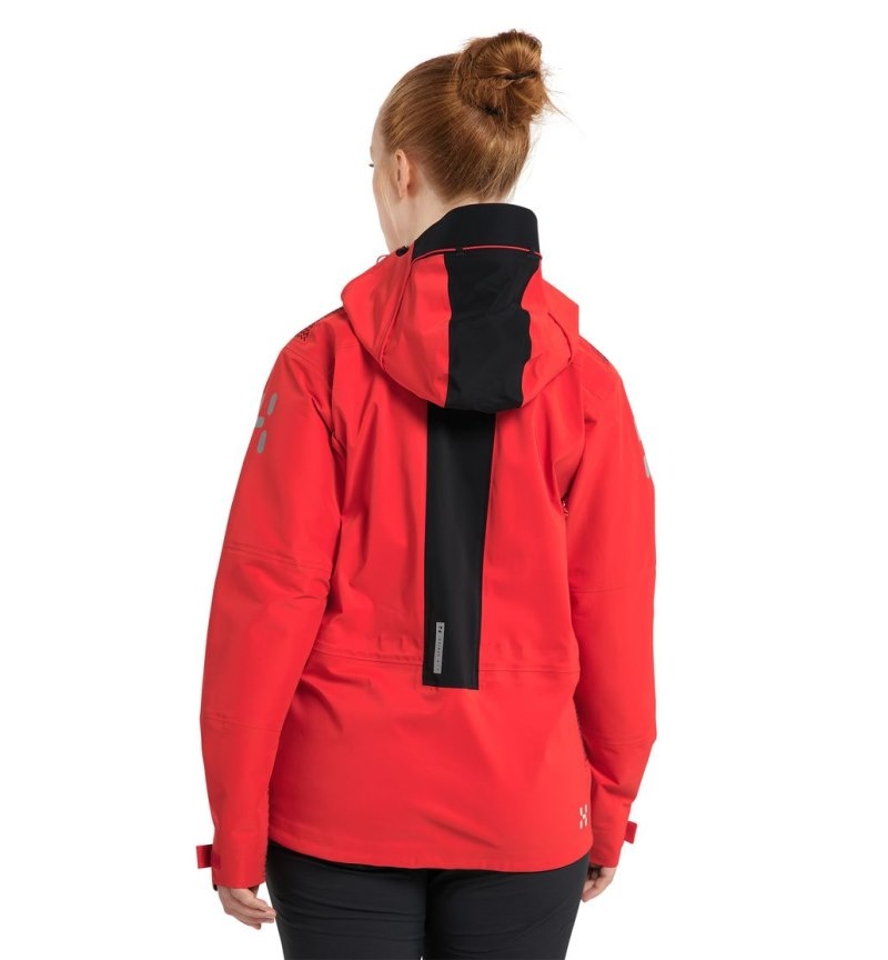 Women's Haglöfs L.I.M ZT Mountain GTX PRO Jacket Windbreaker Red / Black Canada | WH62-102