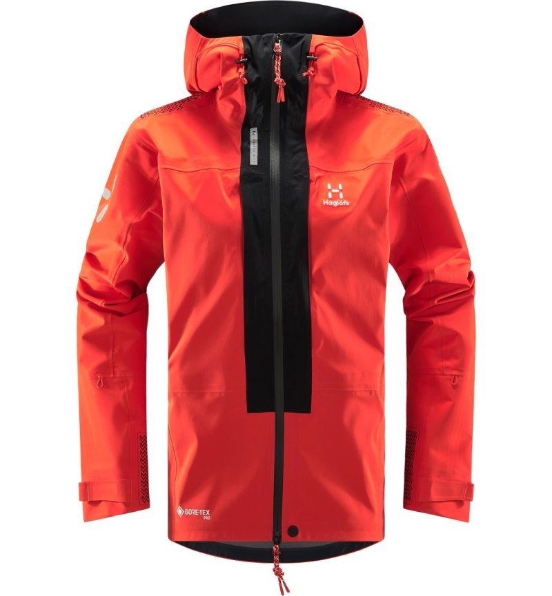 Women's Haglöfs L.I.M ZT Mountain GTX PRO Jacket Windbreaker Red / Black Canada | WH62-102