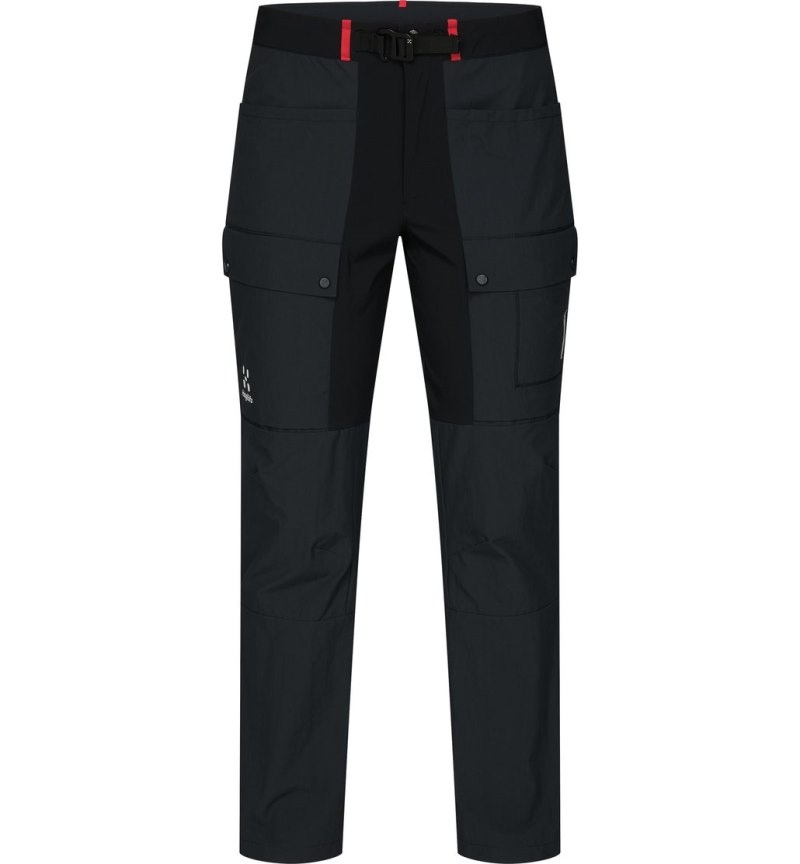 Women's Haglöfs L.I.M ZT Pant Waterproof Trousers Black / Red Canada | YK01-359