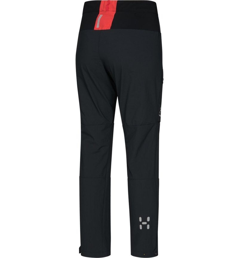 Women's Haglöfs L.I.M ZT Pant Waterproof Trousers Black / Red Canada | YK01-359