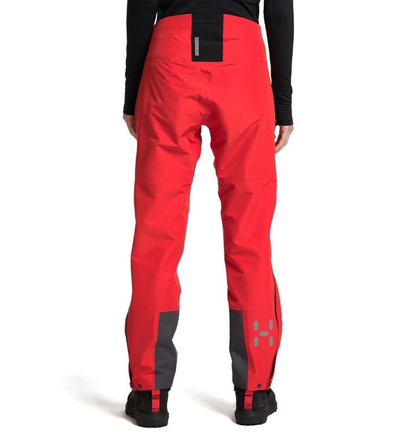 Women's Haglöfs L.I.M ZT Shell GTX PRO Pant Waterproof Trousers Red / Black Canada | AL90-460