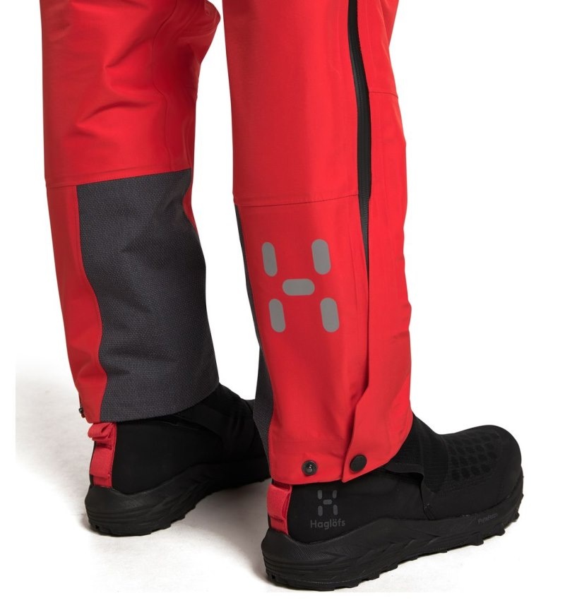 Women's Haglöfs L.I.M ZT Shell GTX PRO Pant Waterproof Trousers Red / Black Canada | AL90-460