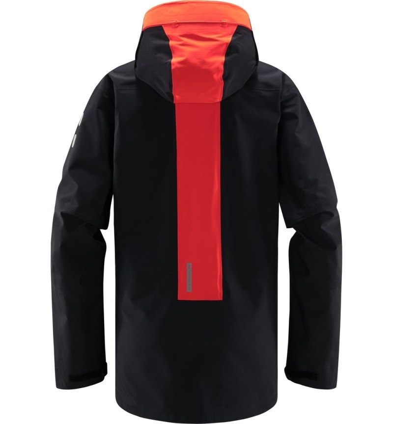 Women's Haglöfs L.I.M ZT Trek GTX PRO Jacket Windbreaker Black / Red Canada | PW48-327