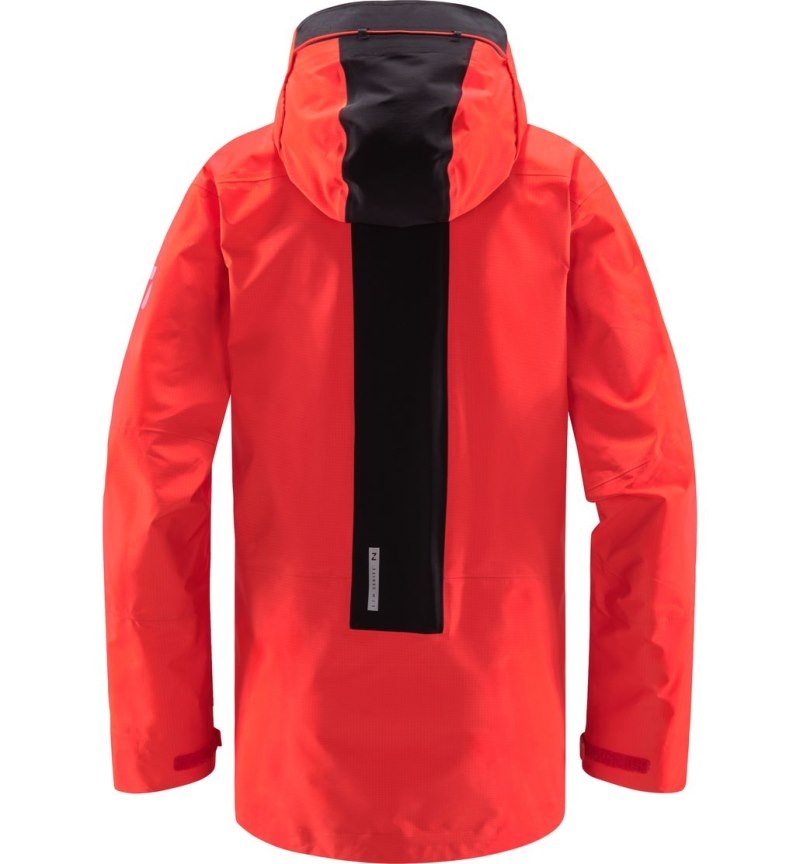 Women's Haglöfs L.I.M ZT Trek GTX PRO Jacket Windbreaker Red / Black Canada | OJ30-658