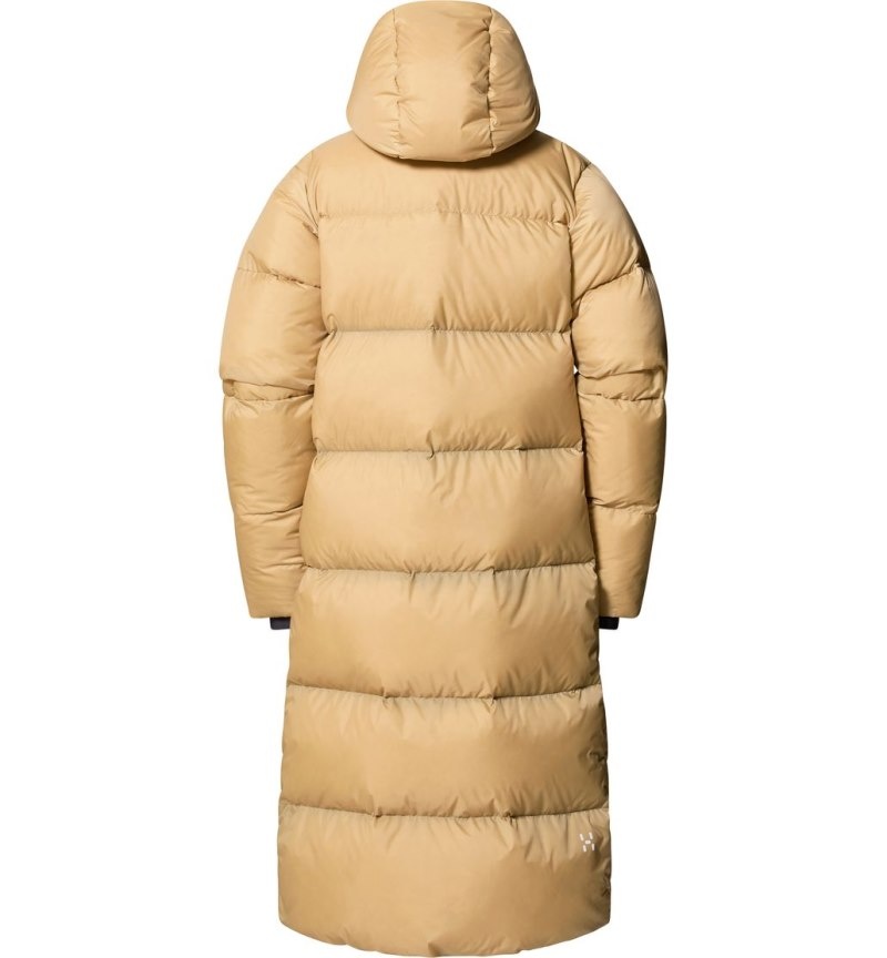 Women's Haglöfs Long Down Parka Insulated Jackets Beige Canada | VG54-154