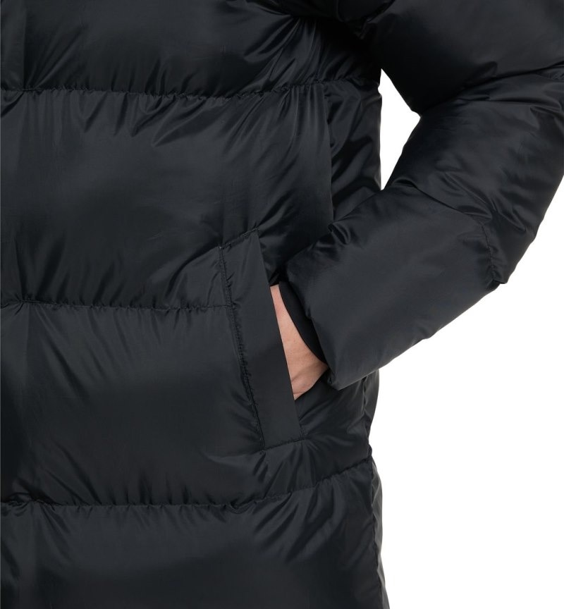 Women's Haglöfs Long Down Parka Insulated Jackets Black Canada | KE66-834