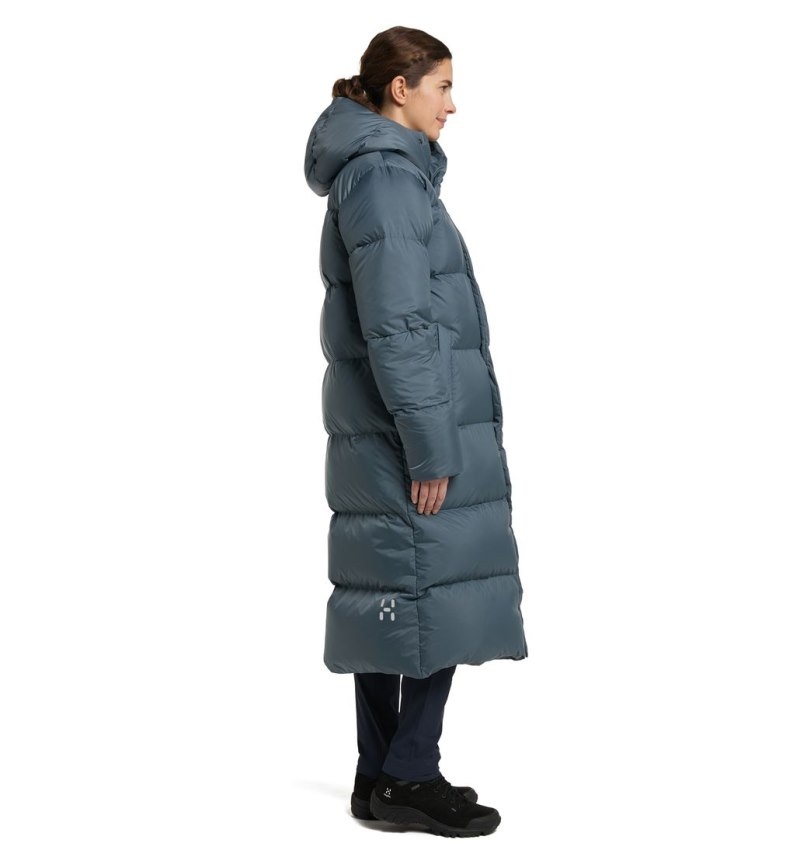 Women's Haglöfs Long Down Parka Insulated Jackets Blue Canada | AY09-799