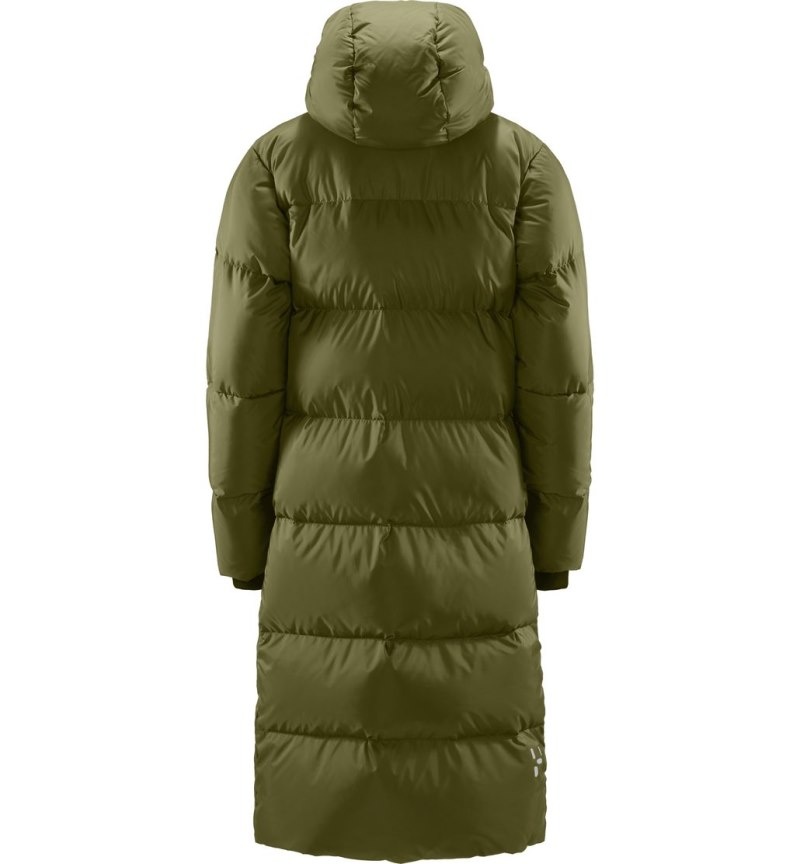 Women's Haglöfs Long Down Parka Insulated Jackets Olive Green Canada | YT10-306