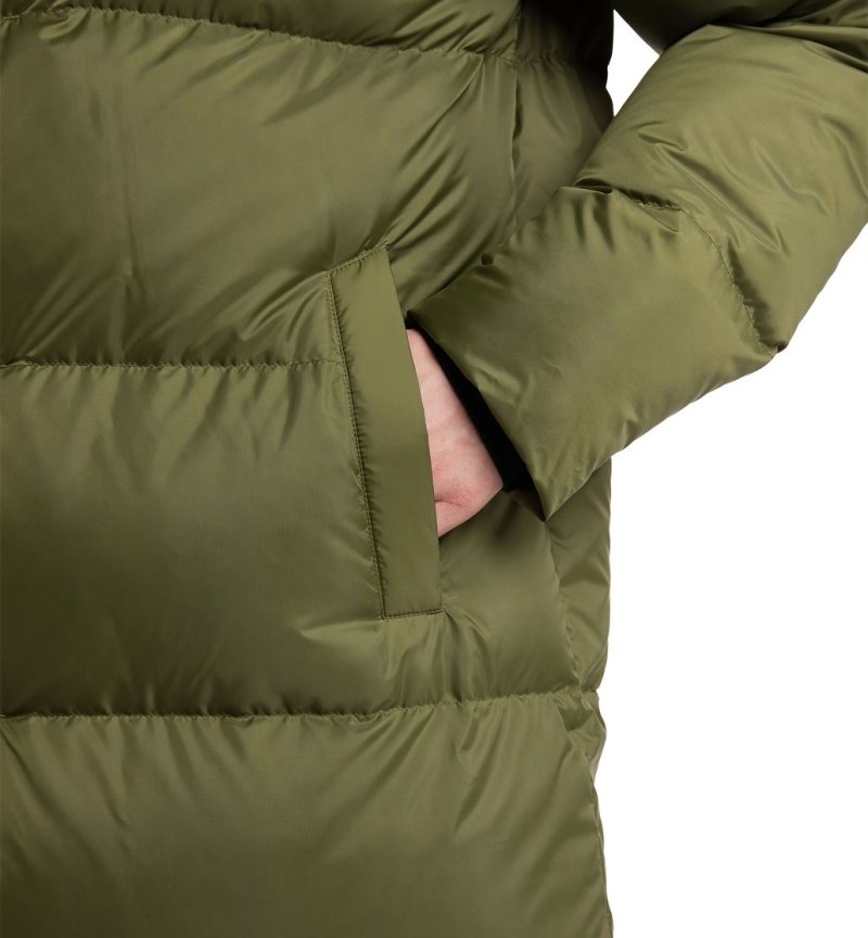 Women's Haglöfs Long Down Parka Insulated Jackets Olive Green Canada | YT10-306