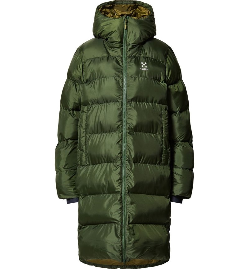 Women's Haglöfs Long Mimic Parka Insulated Jackets Green Canada | IE75-188