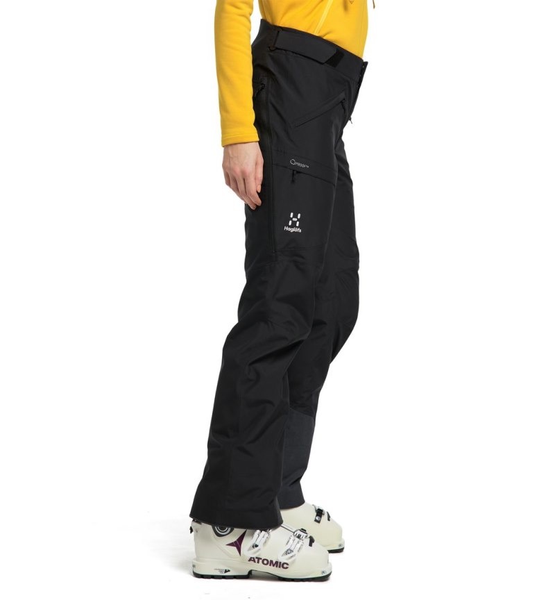 Women's Haglöfs Lumi Form Pant Waterproof Trousers Black Canada | PV88-264