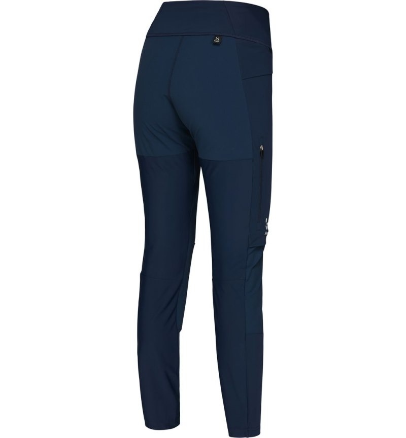 Women's Haglöfs Luna Tights Hiking Trousers Dark Ocean / Blue Canada | LF42-129