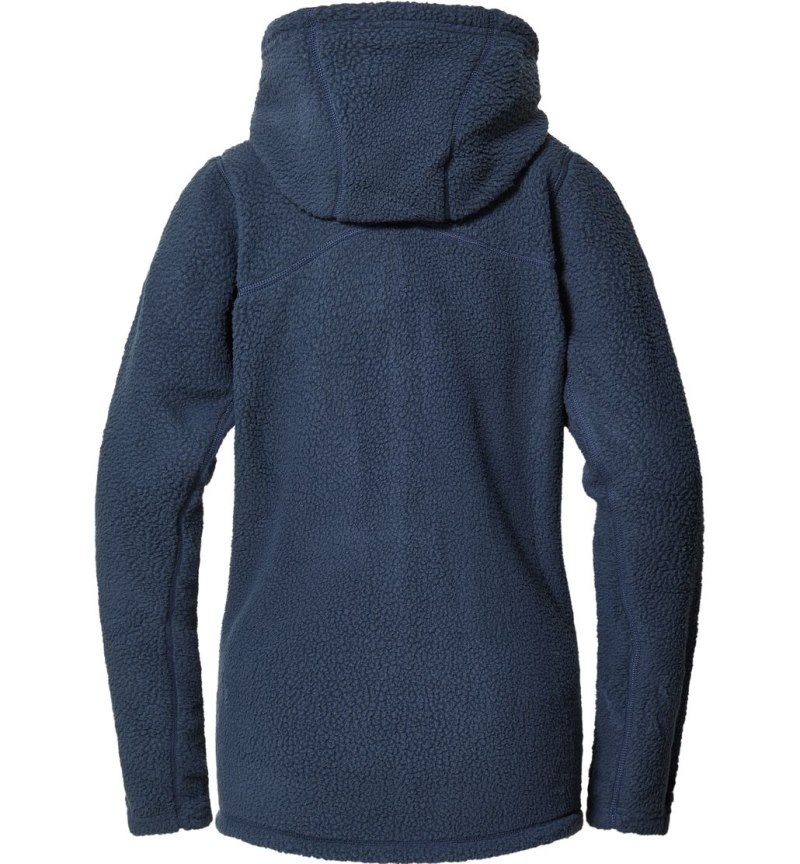 Women's Haglöfs Malung Pile Hood Fleece Jackets Blue Canada | DD48-126