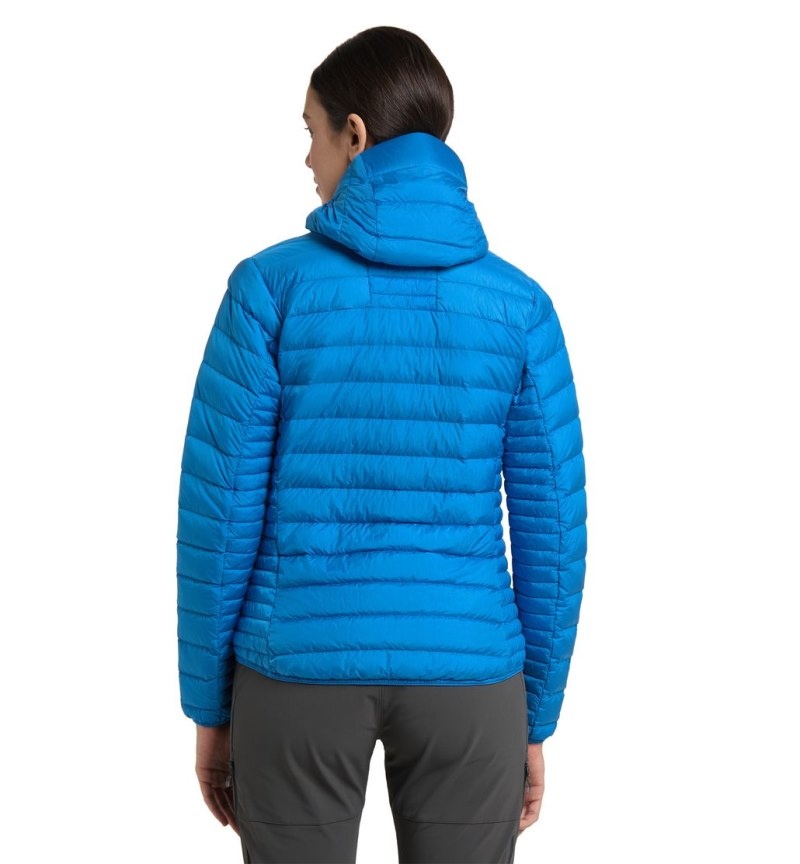 Women's Haglöfs Micro Nordic Down Hood Insulated Jackets Blue Canada | VA03-424