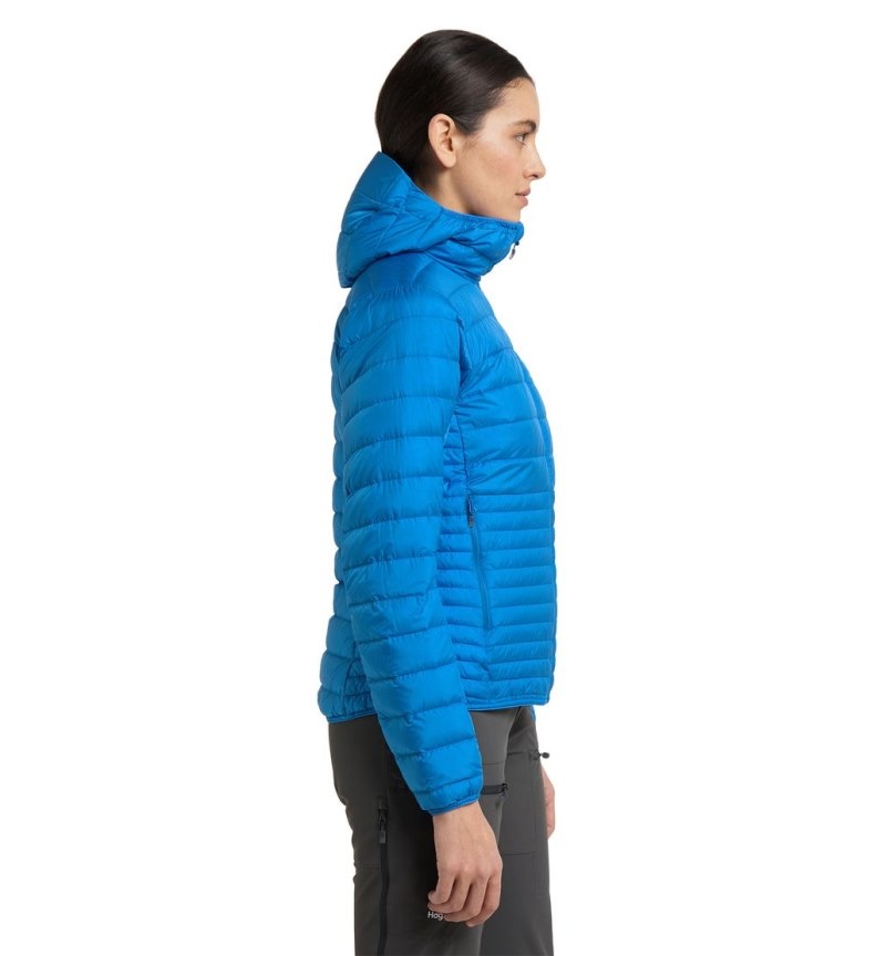 Women's Haglöfs Micro Nordic Down Hood Insulated Jackets Blue Canada | VA03-424