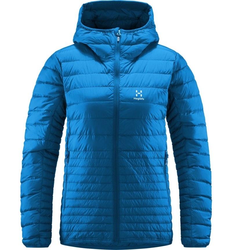 Women's Haglöfs Micro Nordic Down Hood Insulated Jackets Blue Canada | VA03-424