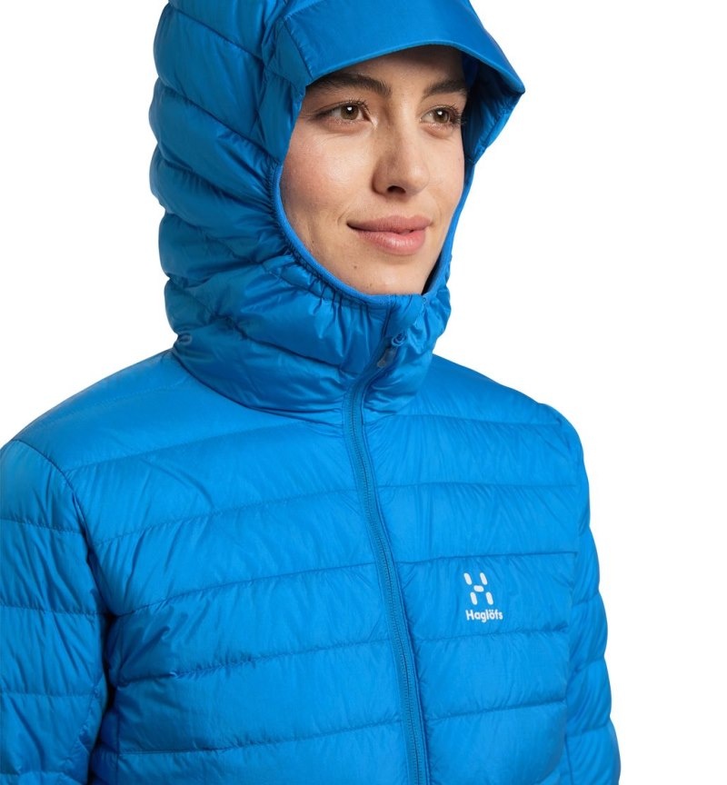 Women's Haglöfs Micro Nordic Down Hood Insulated Jackets Blue Canada | VA03-424