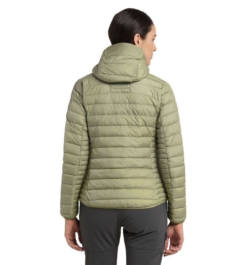 Women's Haglöfs Micro Nordic Down Hood Insulated Jackets Green Canada | EH26-983