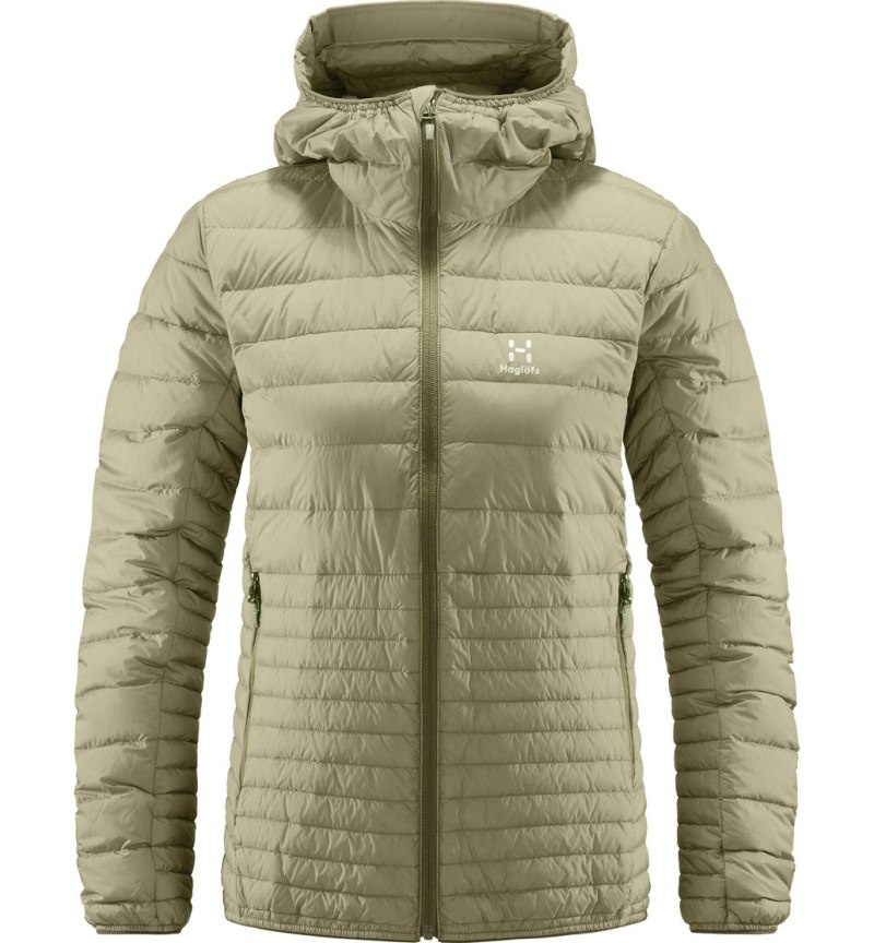 Women's Haglöfs Micro Nordic Down Hood Insulated Jackets Green Canada | EH26-983