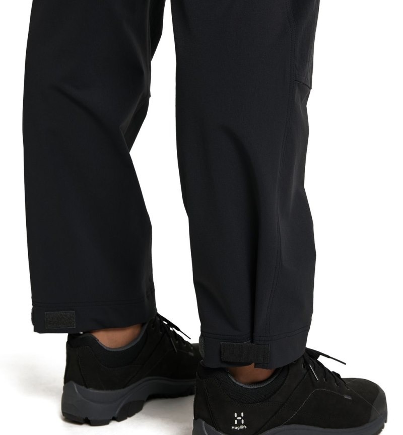 Women's Haglöfs Mid Relaxed Pant Hiking Trousers Black Canada | PX49-289