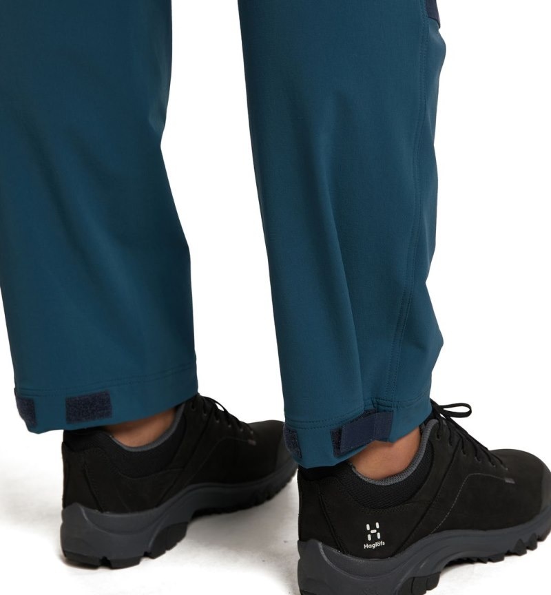 Women's Haglöfs Mid Relaxed Pant Hiking Trousers Dark Ocean / Blue Canada | CY99-619