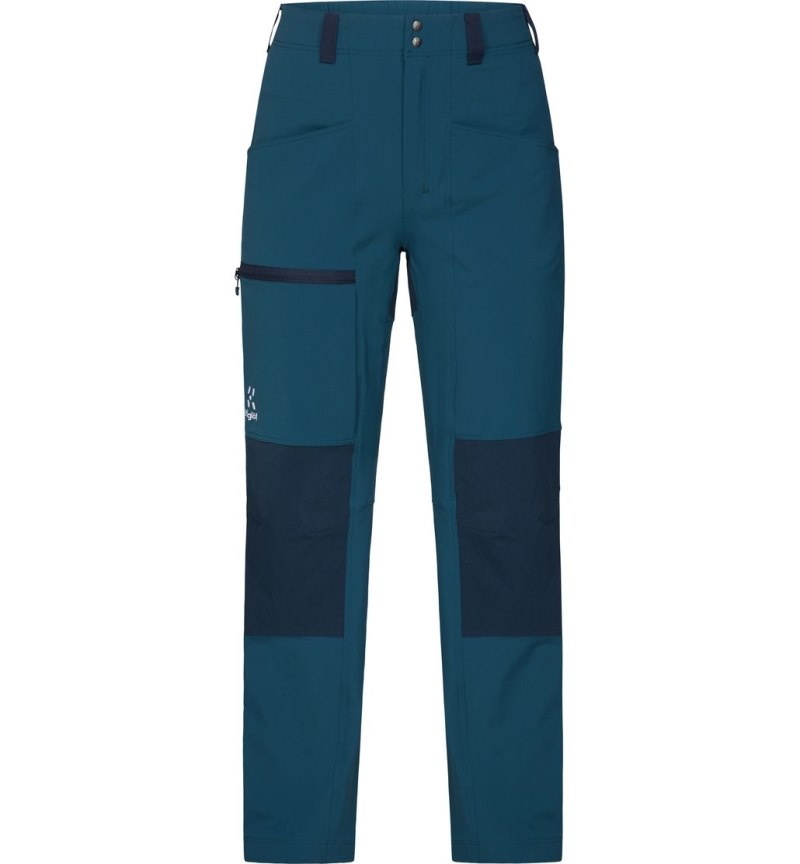 Women's Haglöfs Mid Relaxed Pant Hiking Trousers Dark Ocean / Blue Canada | CY99-619