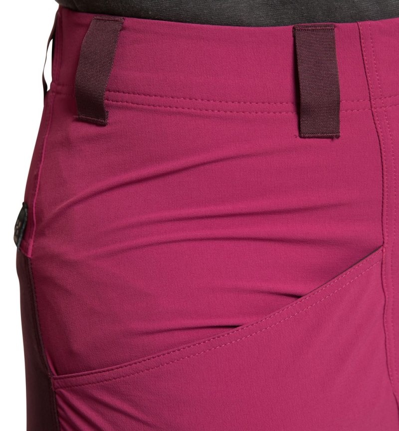 Women's Haglöfs Mid Relaxed Pant Hiking Trousers Deep Pink / Aubergine Canada | SW84-720