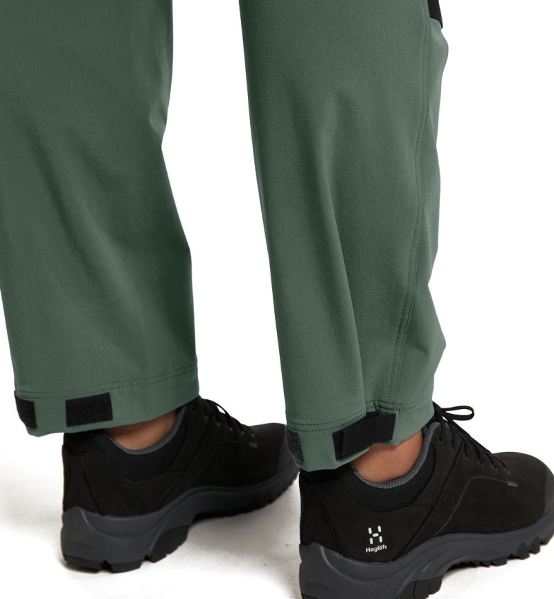 Women's Haglöfs Mid Relaxed Pant Hiking Trousers Green / Black Canada | MV97-967