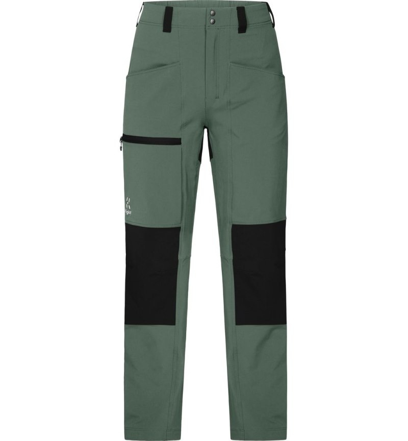 Women's Haglöfs Mid Relaxed Pant Hiking Trousers Green / Black Canada | MV97-967