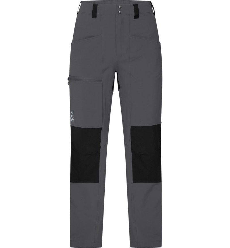 Women's Haglöfs Mid Relaxed Pant Hiking Trousers Magnetite / Black Canada | WB59-552